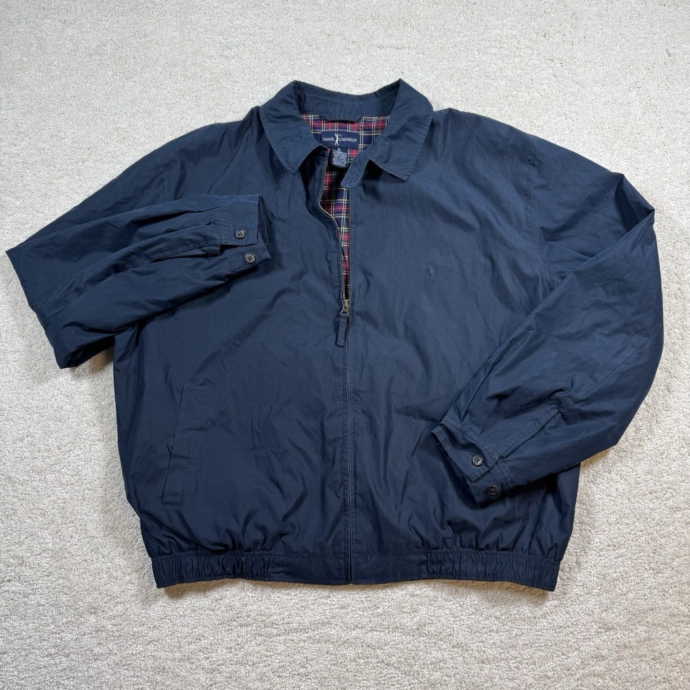 Daniel Cremieux Men's XL Full Zip‎ Plaid Lined Casual Jacket Golf Brushed Twill - Picture 2 of 7